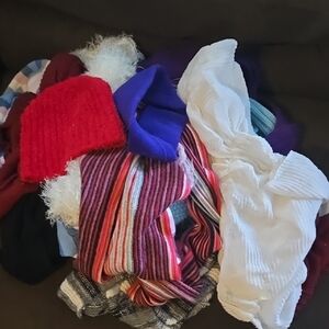 Colorful Knit Scarf Collection, Hat, Headband